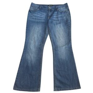 Y2K‎ L.e.i Plus Size 17 Sophia Hipster Flare Jeans Western Denim Trendy 2000s